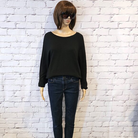 BANANA REPUBLIC - 100% merino wool black knit sweater - Picture 2 of 10